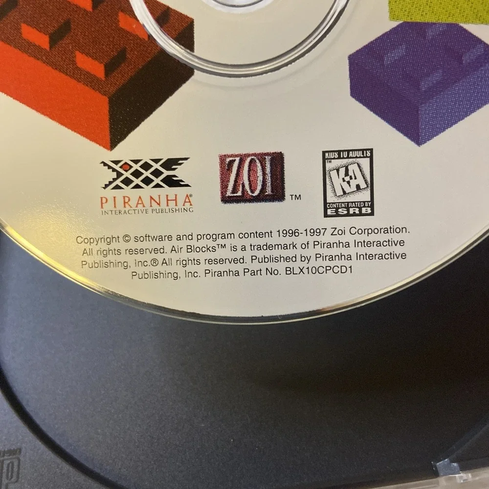 Air Blocks PC CD ROM Game The Ultimate Building Adventure‎ 1997-1997 Vtg